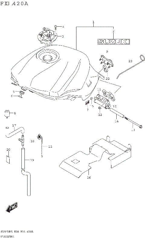 FUEL TANK (SV650A:E33)