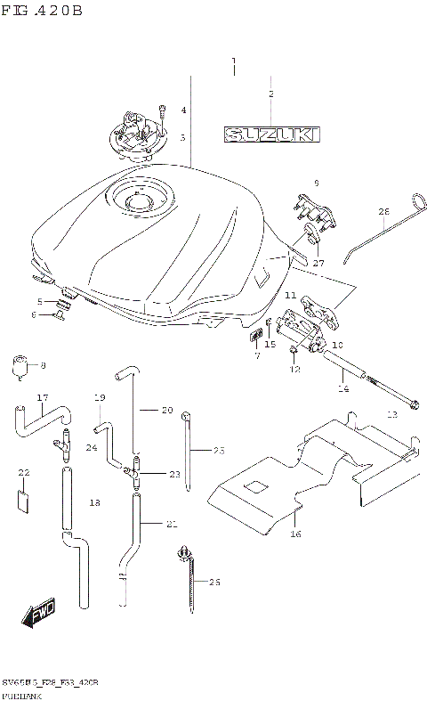 FUEL TANK (SV650A:E28)