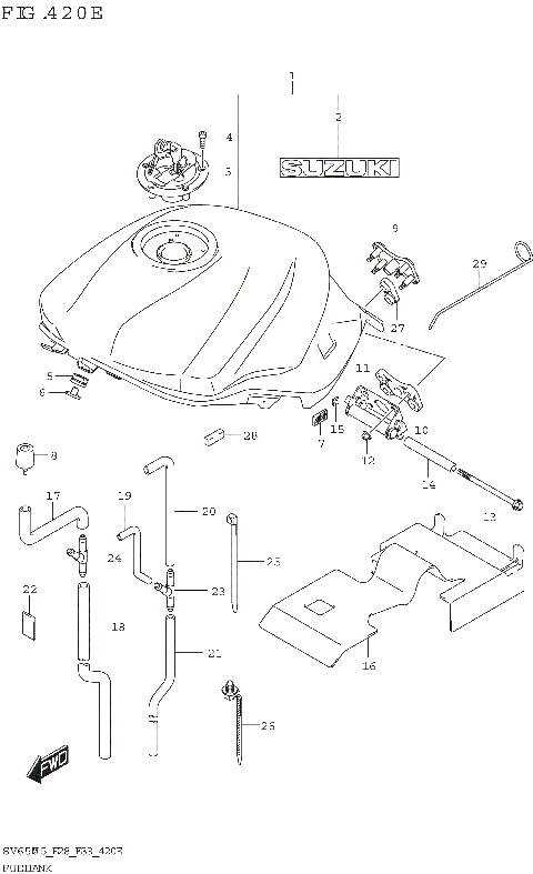 FUEL TANK (SV650XA:E28)