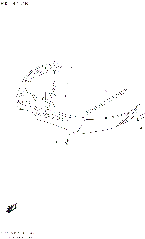 FUEL TANK FRONT COVER ((SV650XA):(E28))