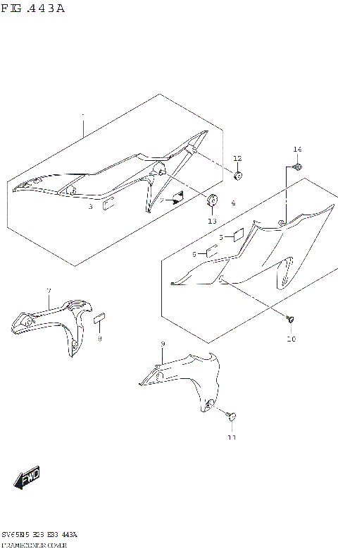 FRAME CENTER COVER (SV650A)