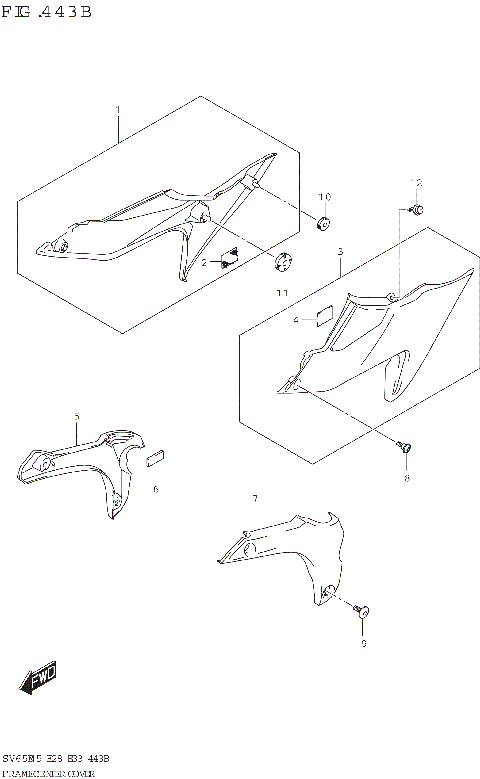FRAME CENTER COVER ((SV650XA):(E28))