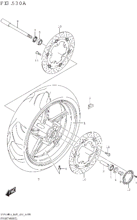 FRONT WHEEL (SV650A)