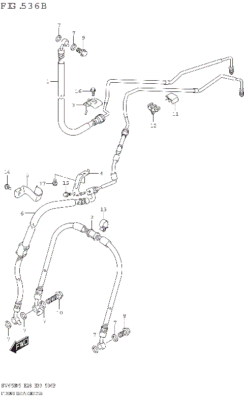 FRONT BRAKE HOSE (SV650XA)