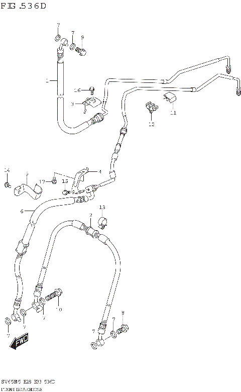 FRONT BRAKE HOSE (SV650A)