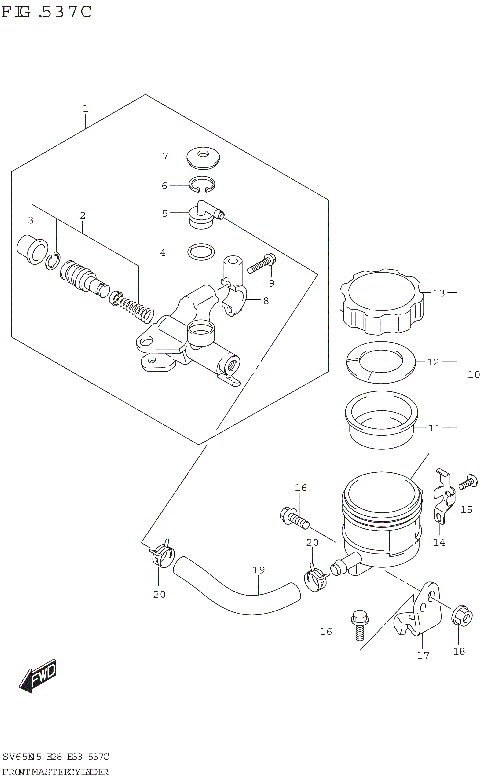 FRONT MASTER CYLINDER (SV650XA:(E28))