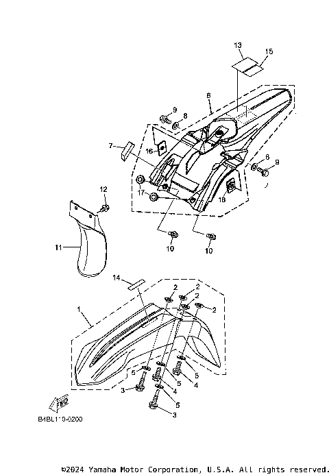 2026 Yamaha YZ85 (YZ85T2) Motorcycles Parts Finder Diagrams | MAIN