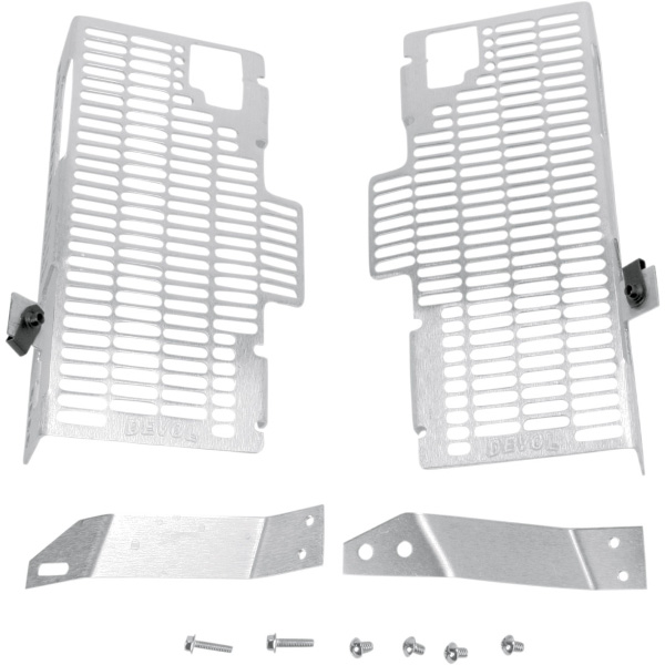 Devol Extreme Radiator Guards - Full Protection For Honda CRF450X (2012-2017 Models), Aluminum Frame-Mount