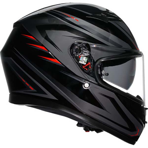 agv k3 parts Helmet E2206 Compound Matt Black/Grey M Its strength lies in its versatility Black/Red - S