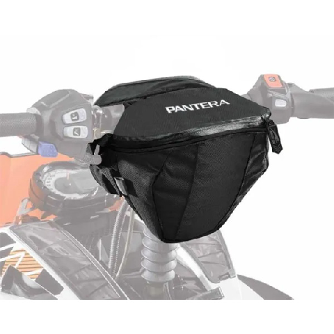 スノーモービル Arctic Cat ハンドルバック Arctic Cat Snowmobile Universal Black & Green Custom Handlebar Bag