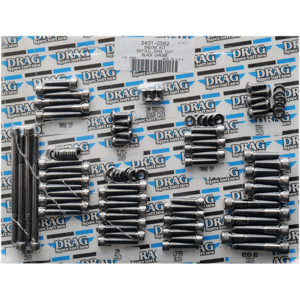DRAG SPECIALTIES® BLACK CHROME SOCKET-HEAD BOLT SETS for