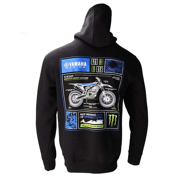 Yamaha Racing x Monster Energy® YZ450F Men's Hoodie for Sale