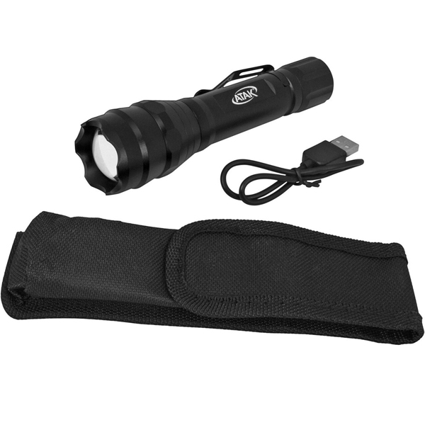 atak rechargeable flashlight LED With versatile functions U.S. Army 7000 Lumen Aluminum