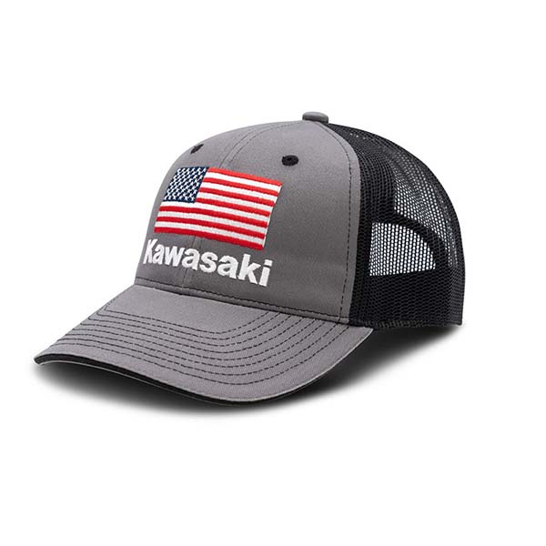 Kawasaki Flag Curved Bill Cap for Sale | Harding's Park Cycle