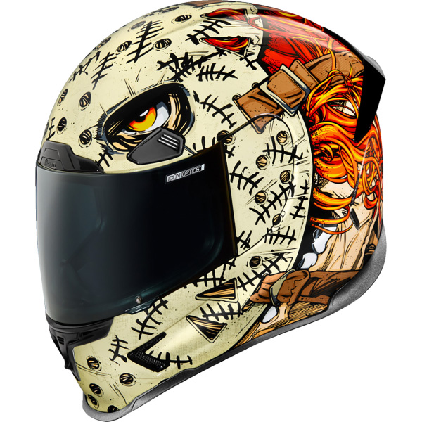 icon airframe helmet breath deflector Pro Motorcycle - Gloss Black / 63-64cm Free Icon Optics shields Five Icon Airform MIPS Brozak Motorcycle