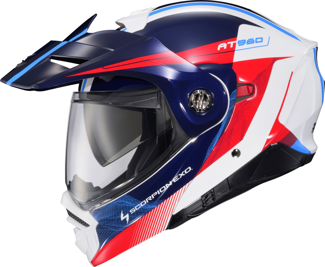 マカろーん Scorpion EXO AT960 Gloss Black Modular Helmet - Motorcycle