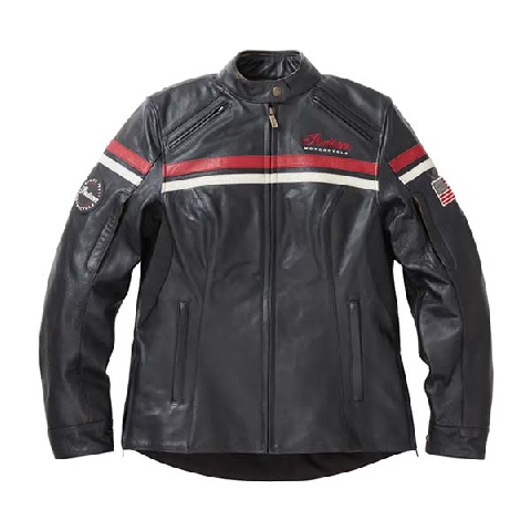 Indian Motorcycle ブラックレザーシャツ 38 Men's Lambeth Jacket, Black | Indian Motorcycle
