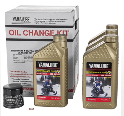 YAMALUBE Snowmobile 4-Cylinder Full Synthetic Oil Change Kit REG