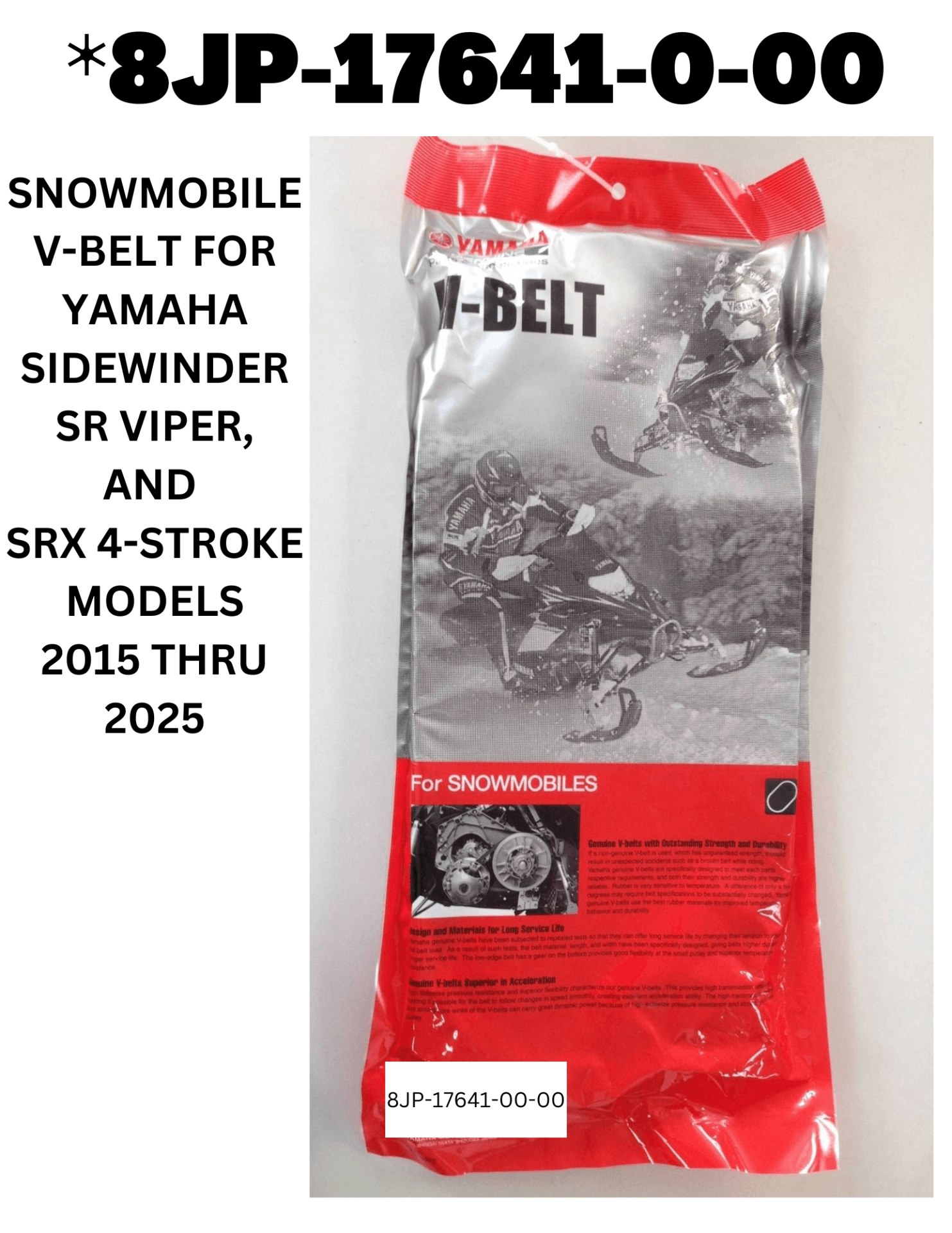 GENUINE YAMAHA SR VIPER, SIDEWINDER, SRX, SNOWMOBILE DRIVE