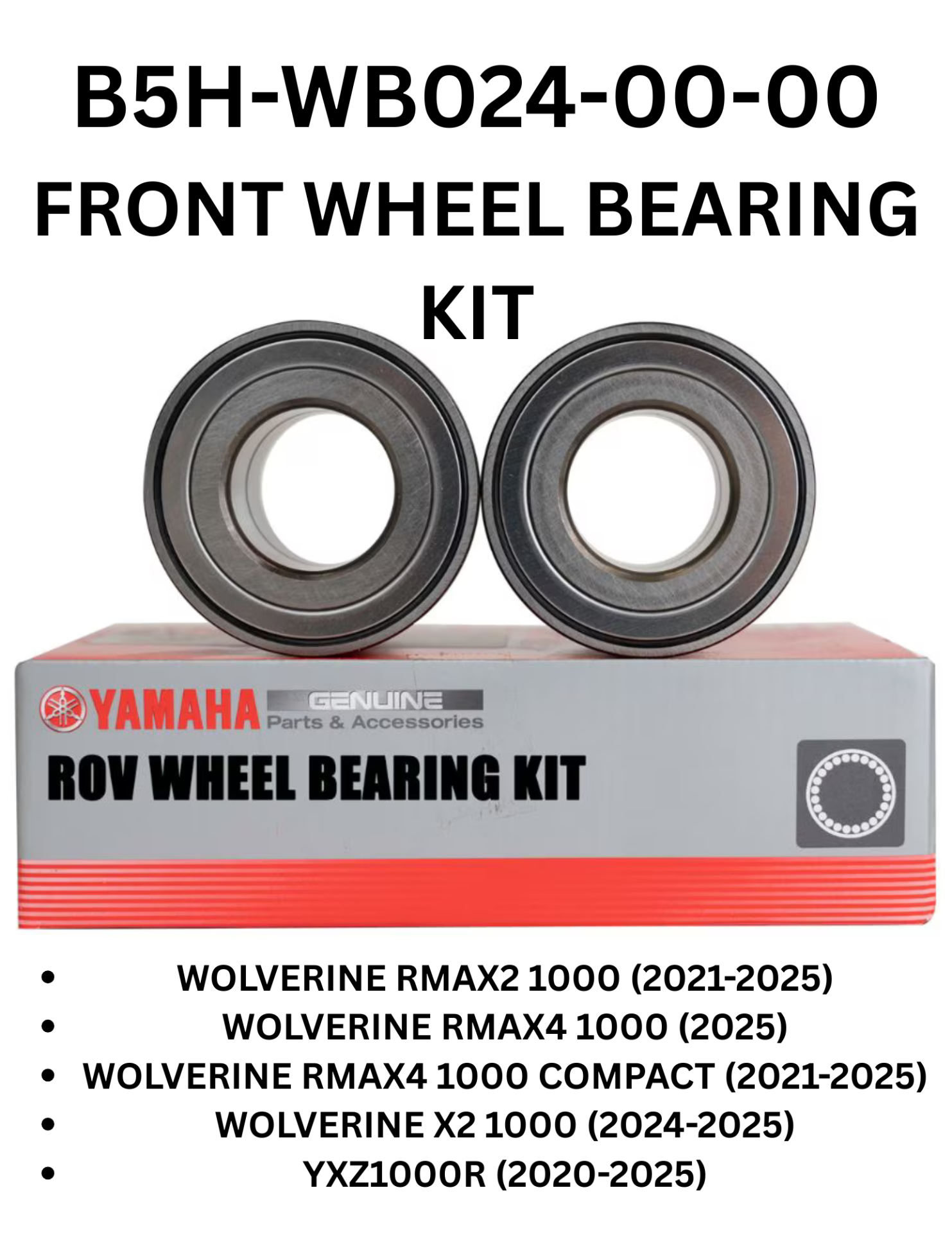 YXZ1000R Bearings NICHE Wheel Bearing & Seal Kit For Yamaha Rhino & YXZ1000R - 6206-2RS Compatible Rhino 660 700 YXZ1000R Bearing Seal Replacement Kit
