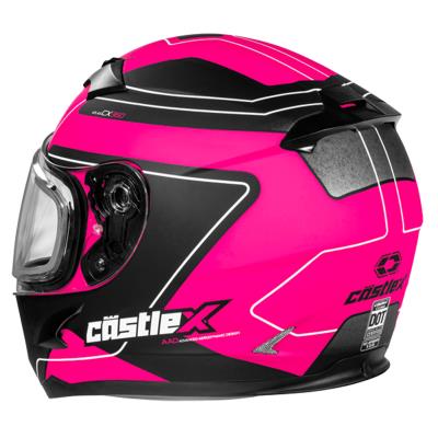 Castle X CX360 Atlas Youth Snowmobile Helmet - Matte Pink Glo for