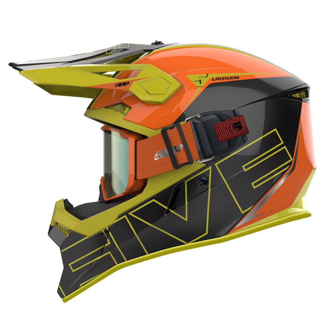 509 Latitude Snowmobile Helmet & Goggle System - Ginger Beast