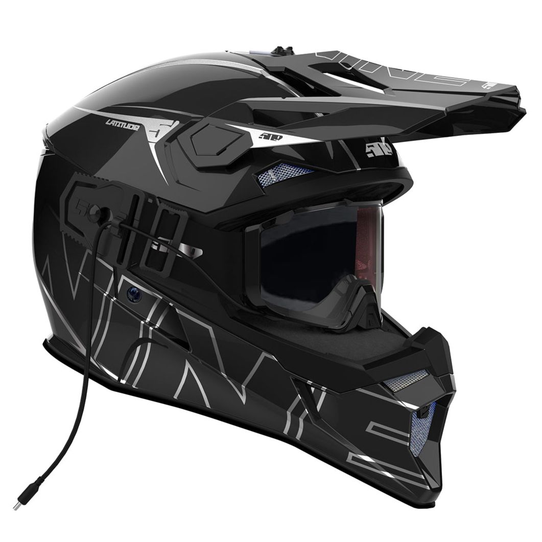 509 Latitude Snowmobile Helmet & Goggle System - Black Ops (Gloss
