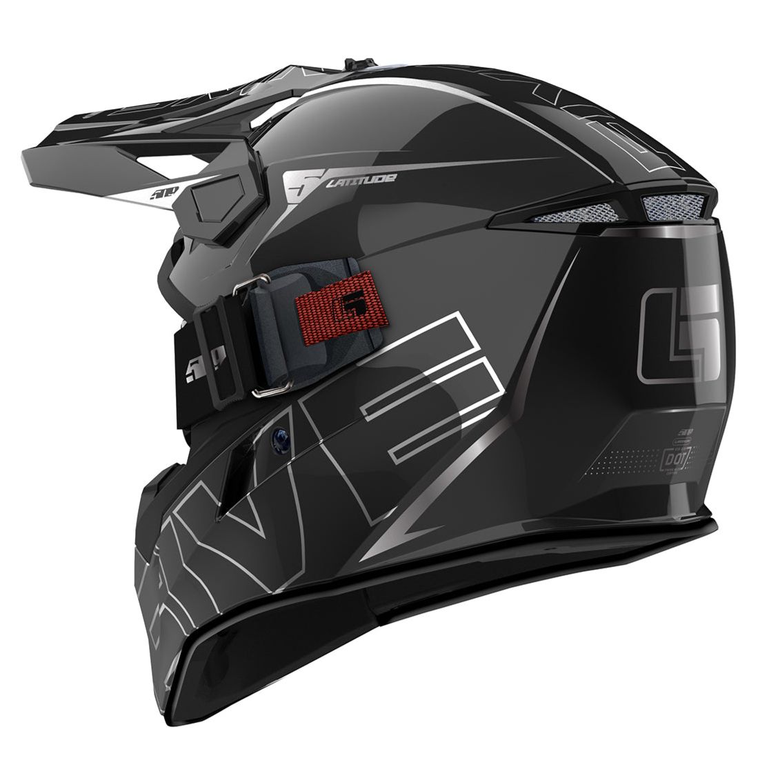 509 Latitude Snowmobile Helmet & Goggle System - Black Ops (Gloss