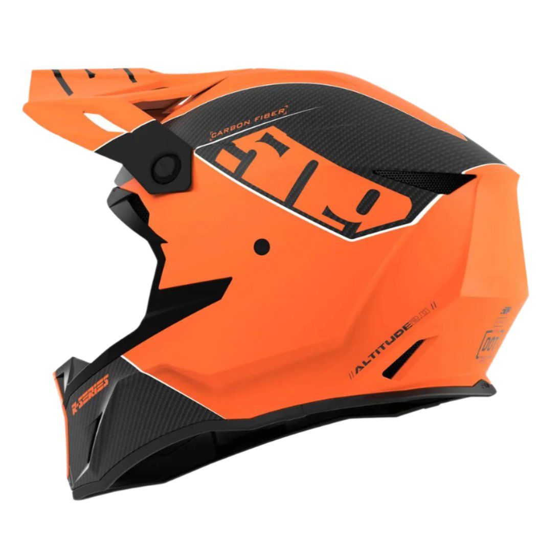 509 Altitude 2.0 Carbon Fiber R-Series Snowmobile Helmet - Orange