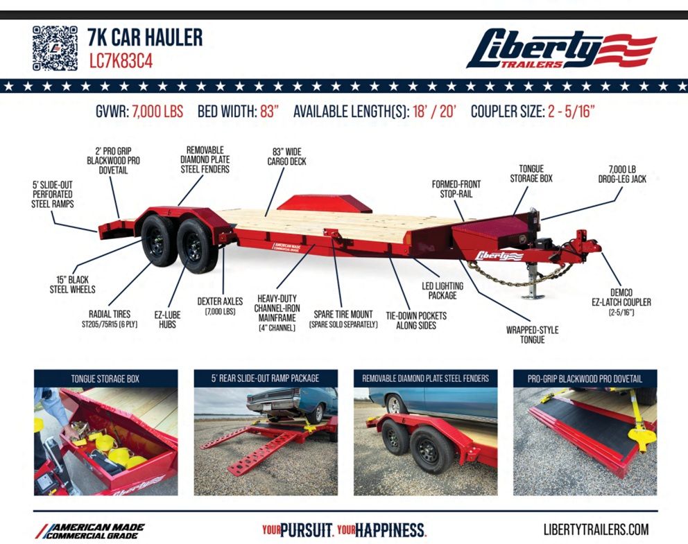 7K Car Hauler Trailer photo 7