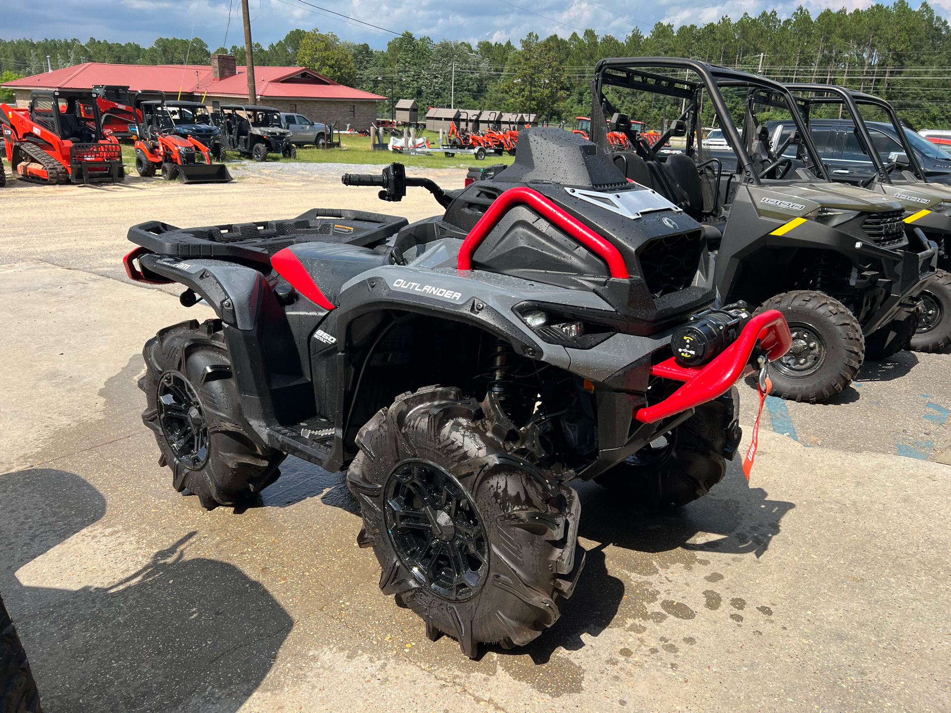 New 2025 Can-Am Outlander X MR 850 | ATVs in Saucier MS | CAN001018 Granite  Gray / Legion Red