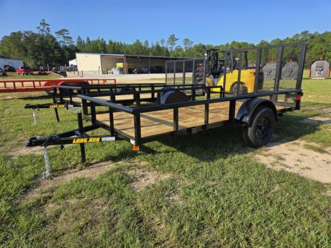 2027 Long Run Trailers 6x12 Pipe Top, 4' Gate