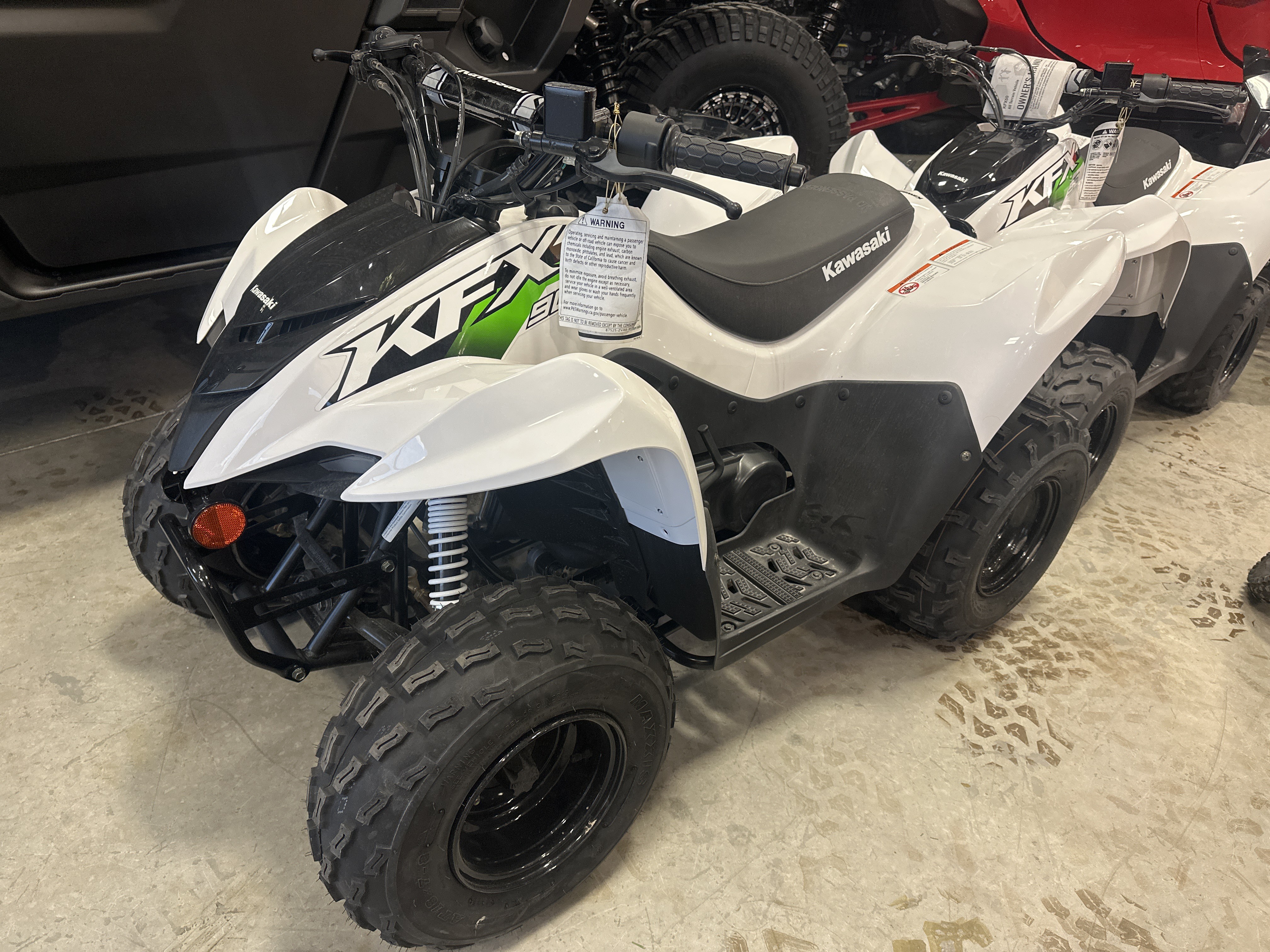 New 2026 Kawasaki KFX®90 Bright White | ATVs in Erda UT | KN30128