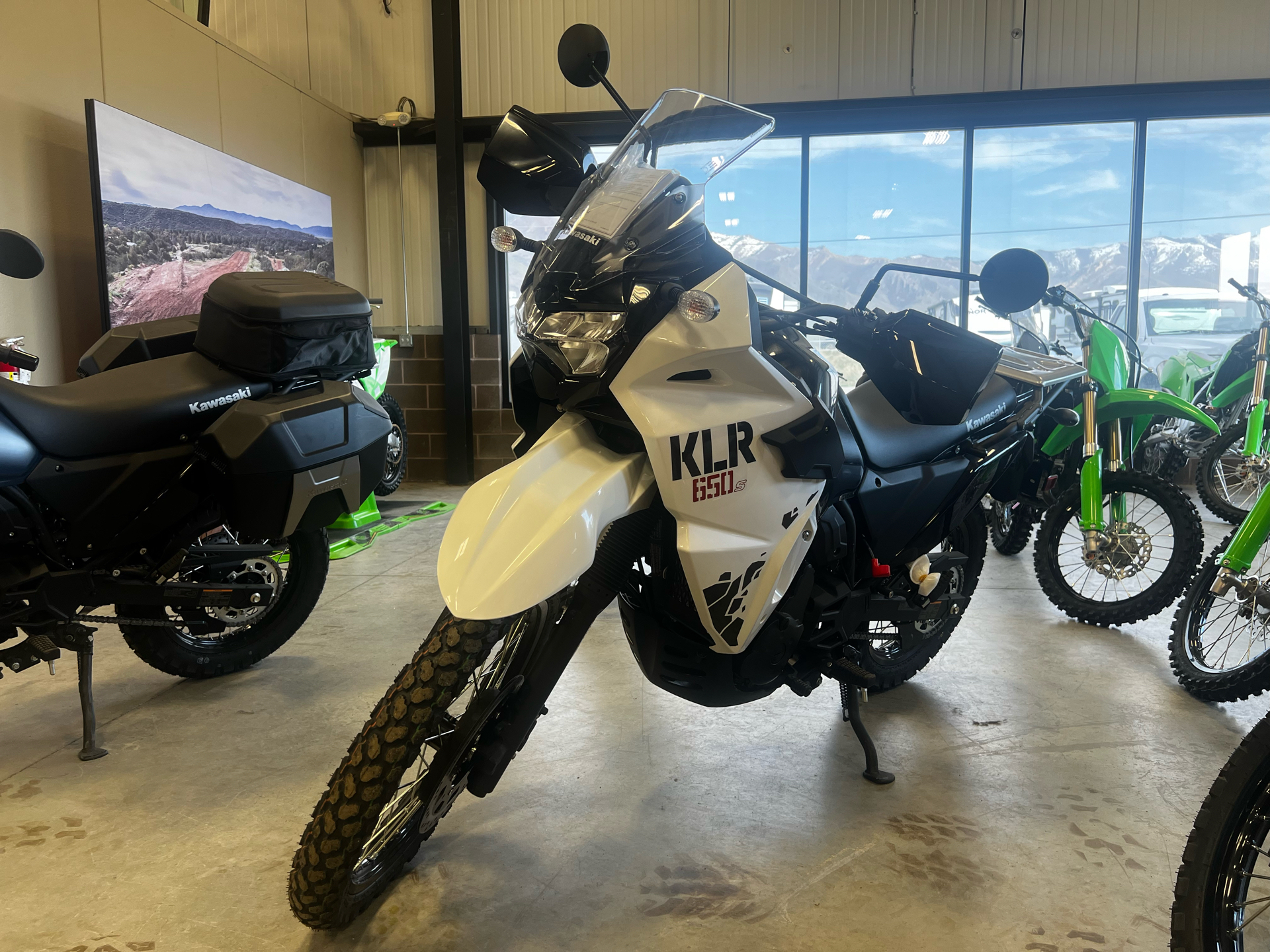 New 2025 Kawasaki KLR 650 S ABS Pearl Crystal White / Metallic