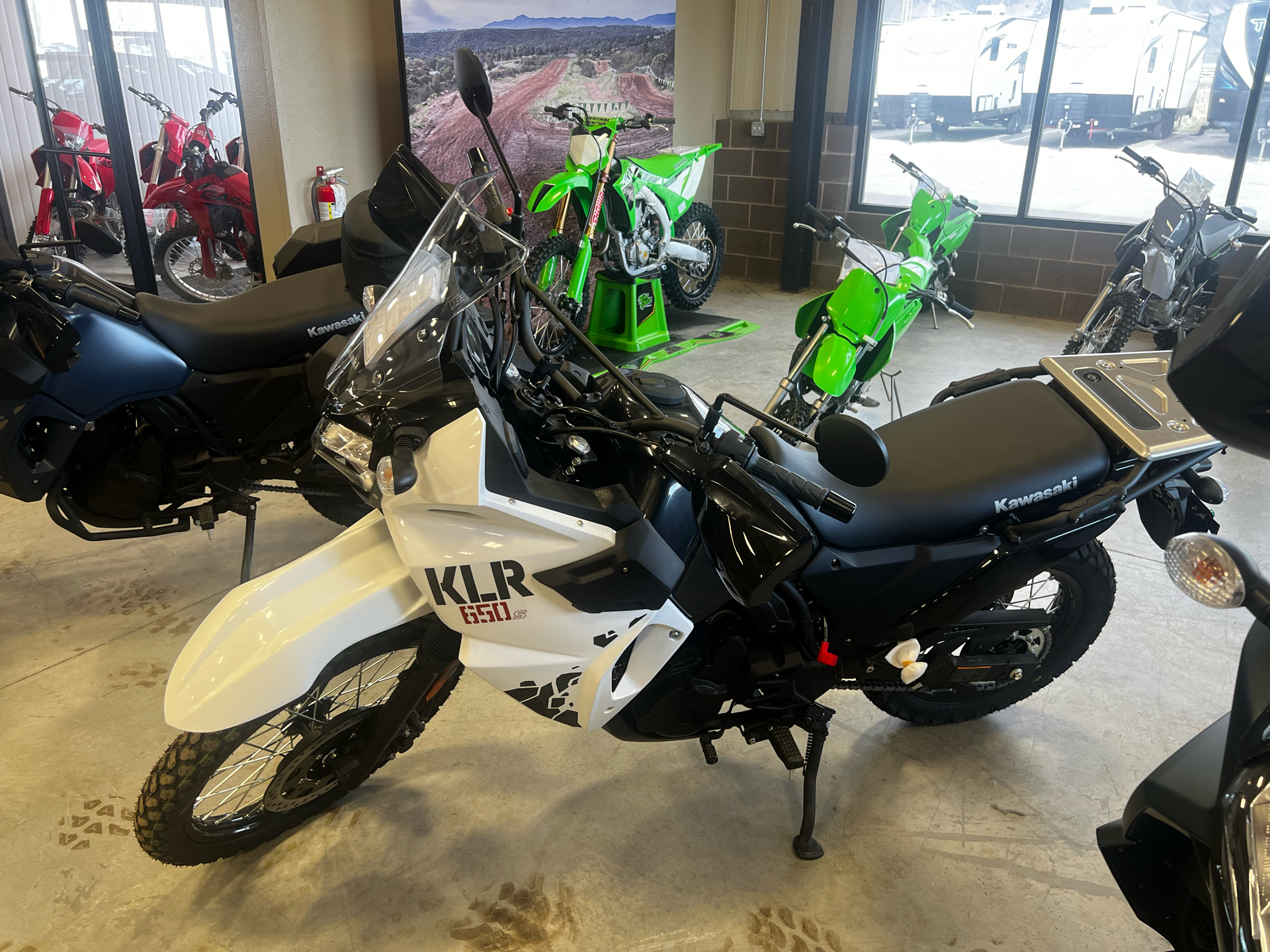 New 2025 Kawasaki KLR®650 S ABS Pearl Crystal White / Metallic