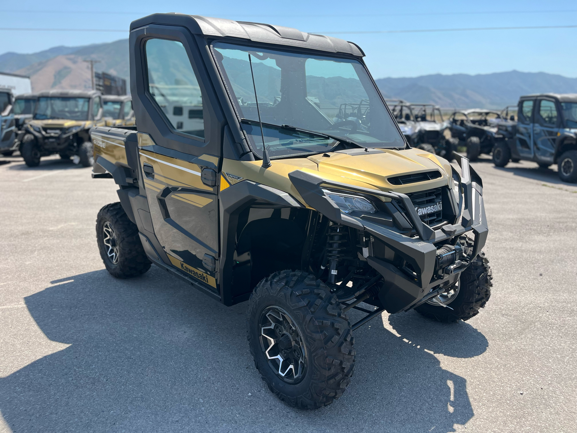 New 2025 Kawasaki RIDGE Limited HVAC Metallic Shadow Gold