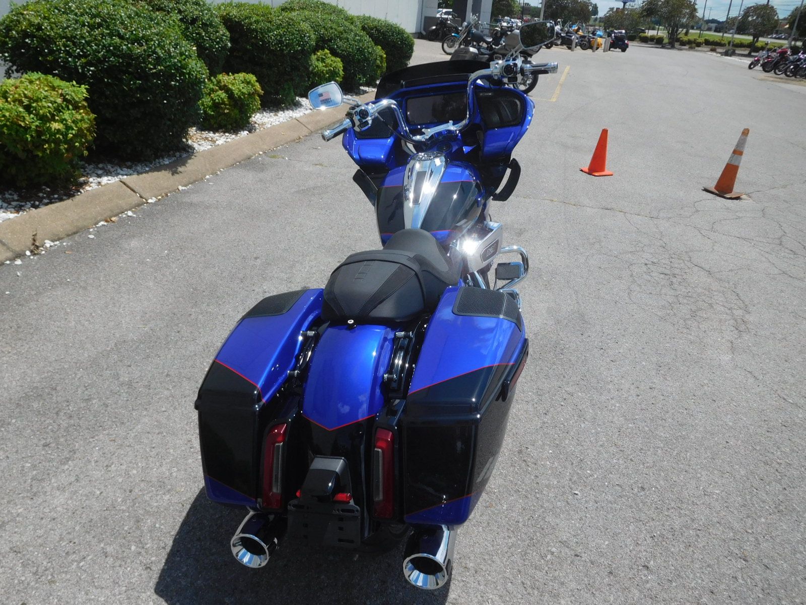 Harley-Davidson タンク 黒/赤/青 1973 Sportster Red/White/Blue