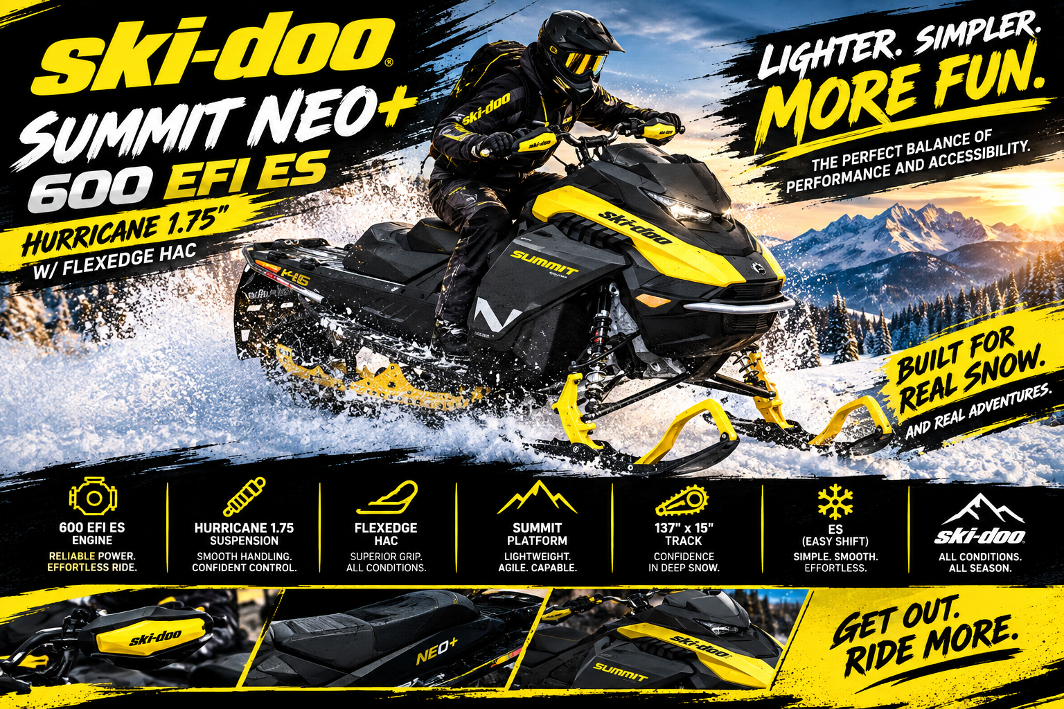 2026 Ski-Doo Summit NEO+ 600 EFI ES Hurricane 1.75 w/ FlexEdge  1