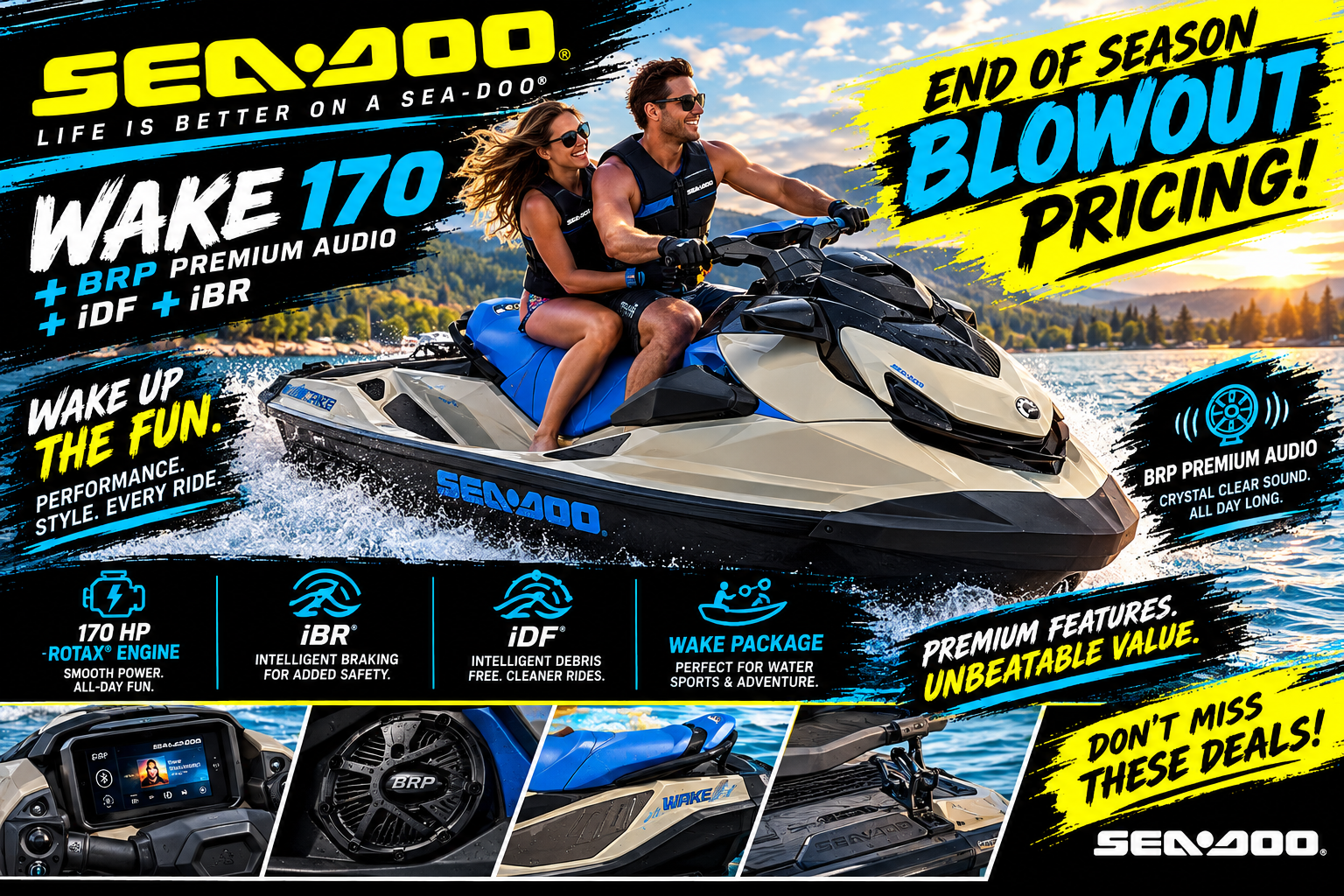 2026 Sea-Doo Wake 170 + BRP Premium Audio, iDF, iBR for sale 1095211