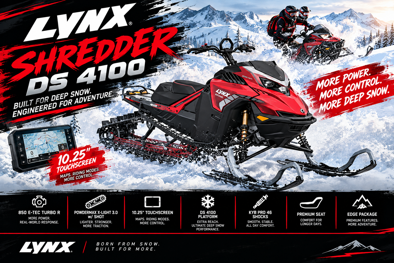 2026  Shredder DS 4100 850 E-TEC Turbo R PowderMax X-Lig for sale 1009851
