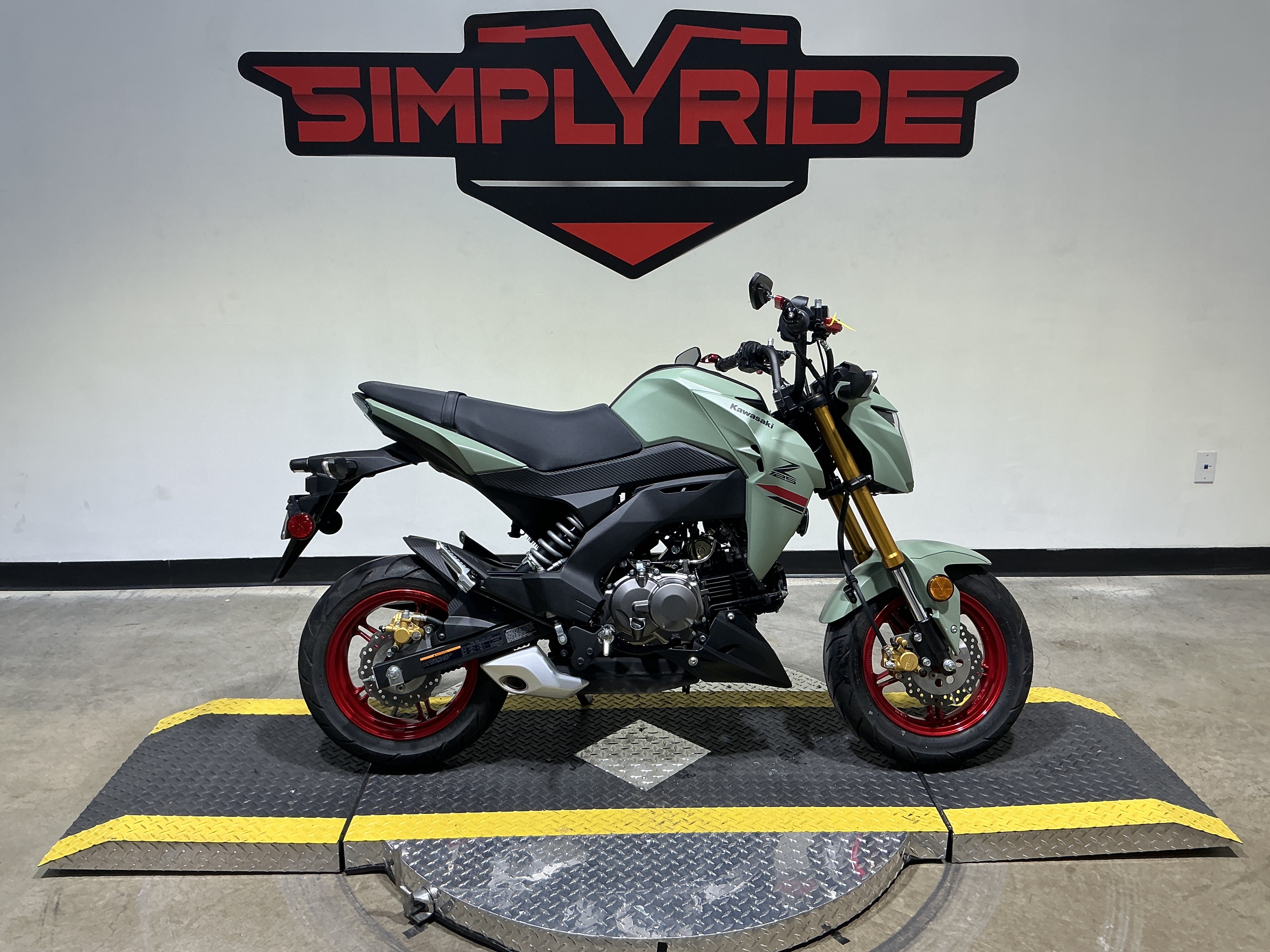 Used 2023 Kawasaki Z125 Pro Pearl Matte Sage Green Motorcycles For