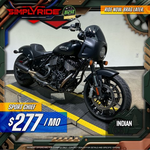 Used 2024 Indian Motorcycle Sport Chief Black Smoke Motorcycles