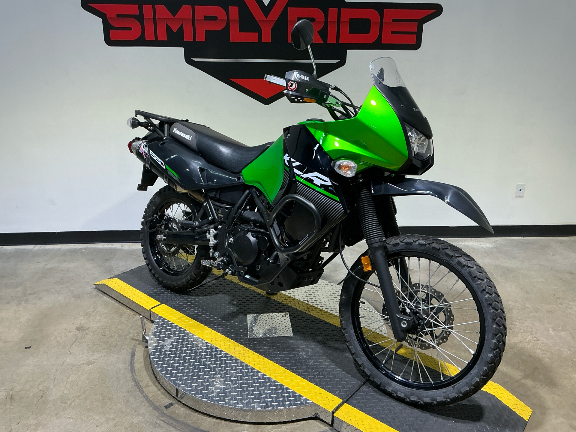 Used 2015 Kawasaki KLR™650 Candy Lime Green Ebony Motorcycles