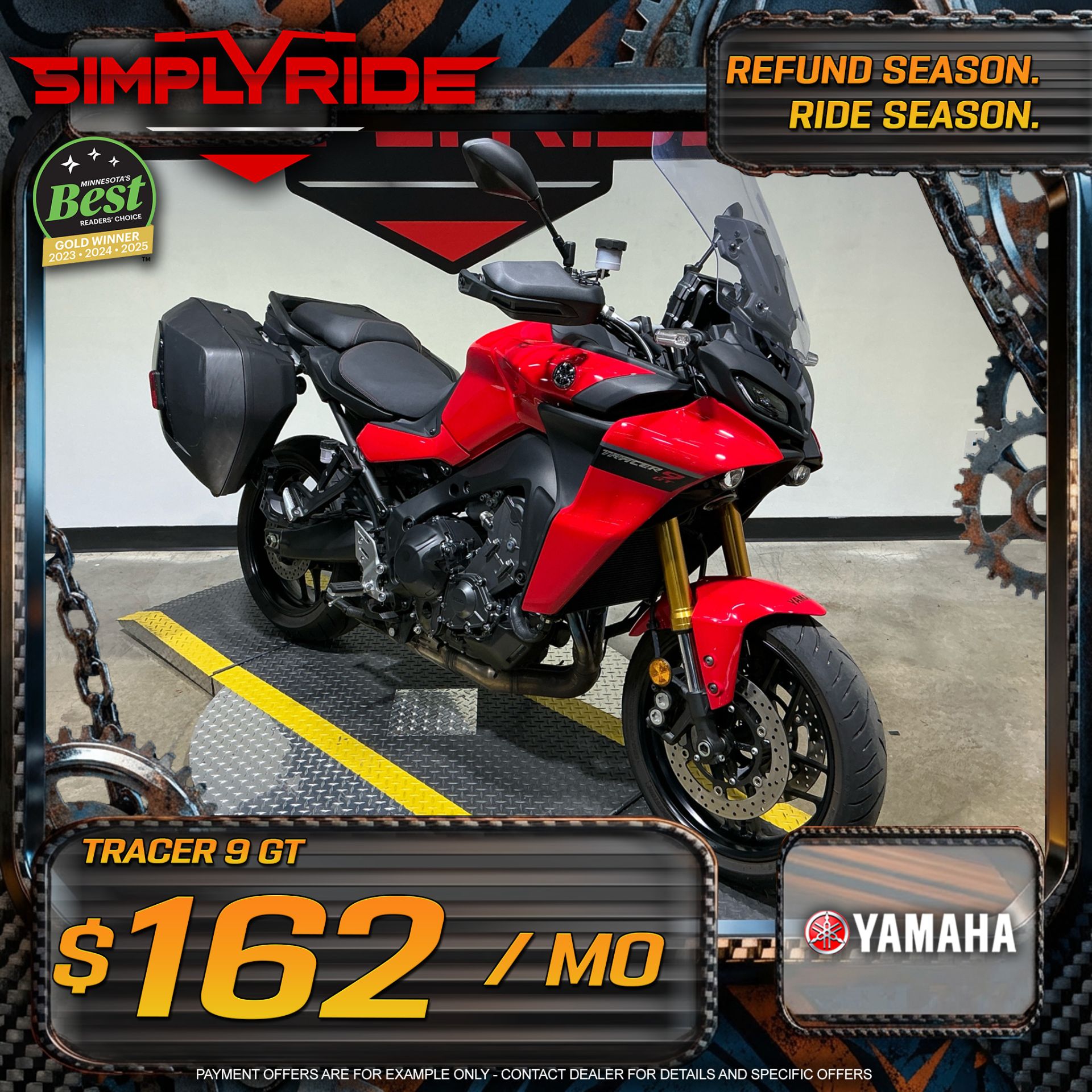 【売約済】HIRO M-Tracer Used 2021 Yamaha Tracer 9 GT Redline Motorcycles For Sale in Eden