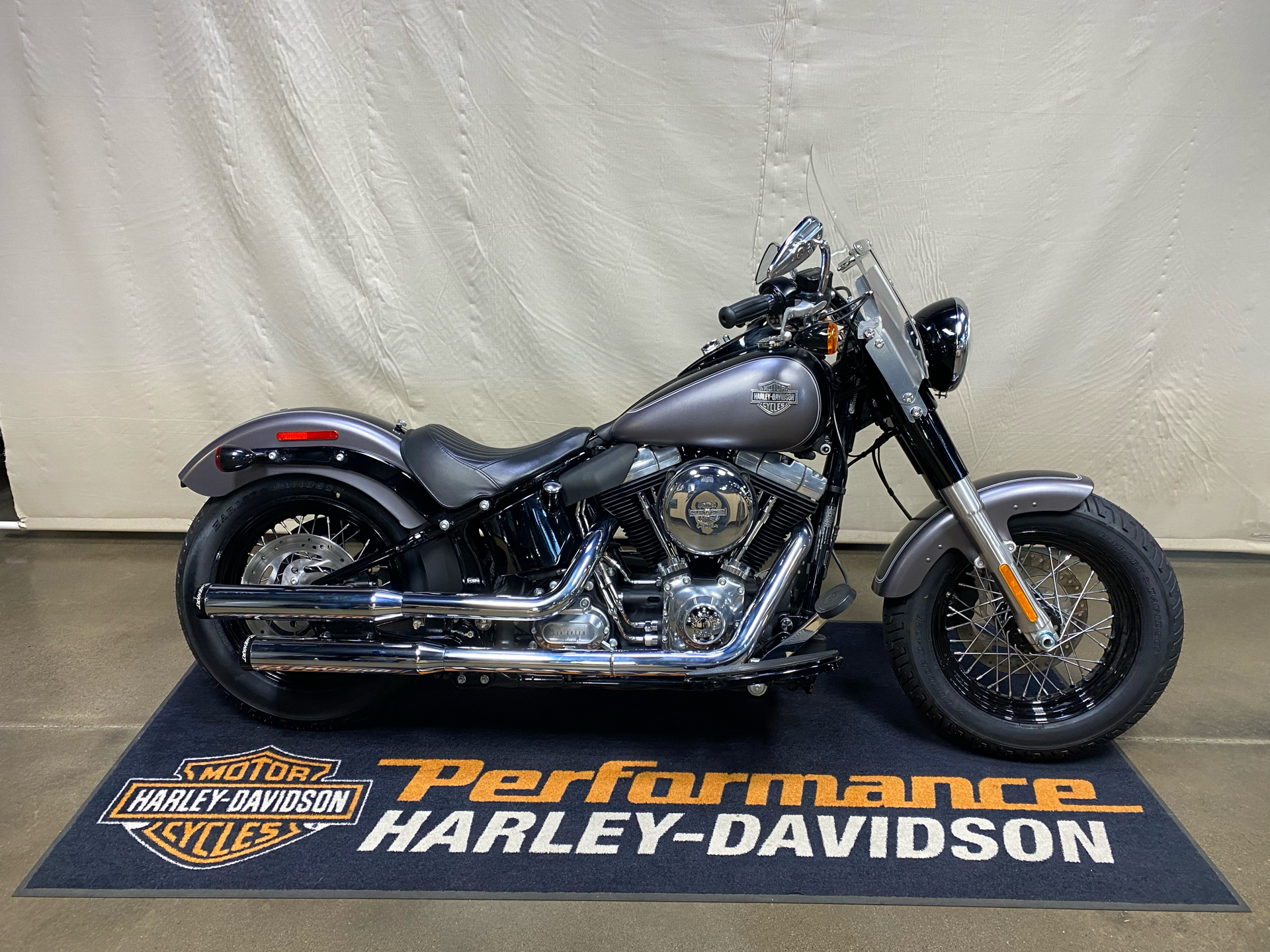 Used 2015 Harley-Davidson Softail Slim® Charcoal Satin / Vivid Black Satin  | Motorcycles in Syracuse NY | B017045, image size:1920x1440