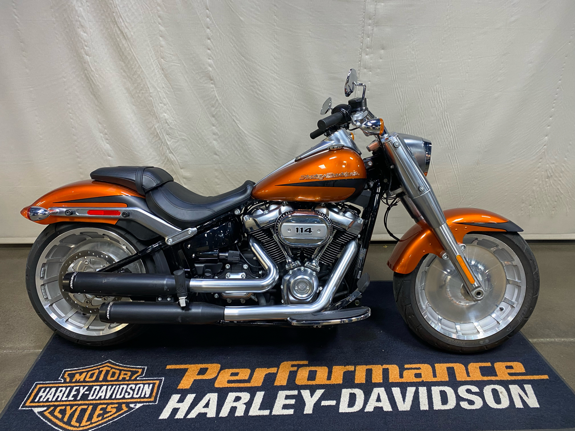 Harley-Davidson バイク タンク オレンジ Used 2019 Harley-Davidson Fat Boy® 114 Scorched Orange / Black