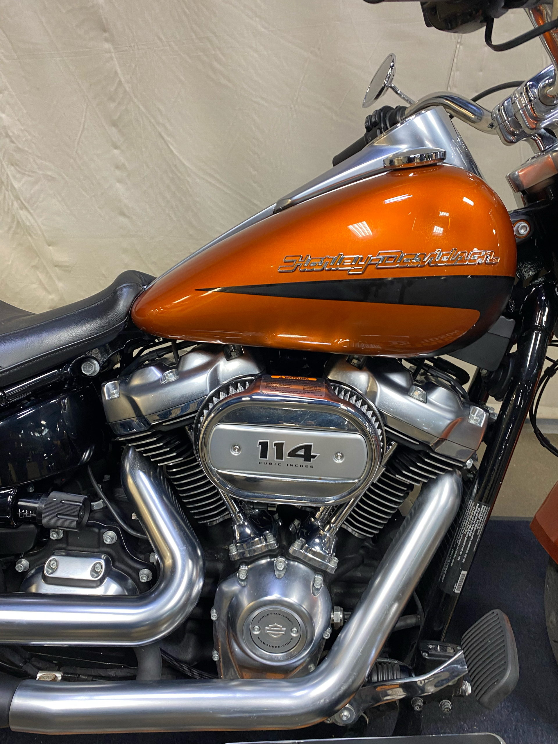 Used 2019 Harley-Davidson Fat Boy® 114 Scorched Orange / Black