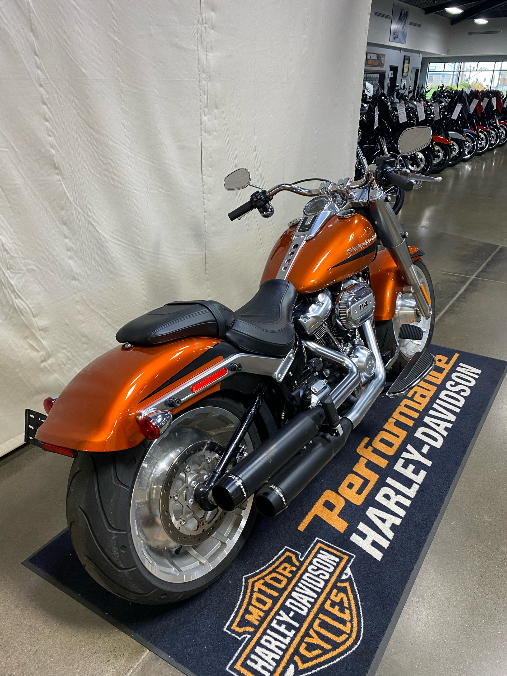 Used 2019 Harley-Davidson Fat Boy® 114 Scorched Orange / Black