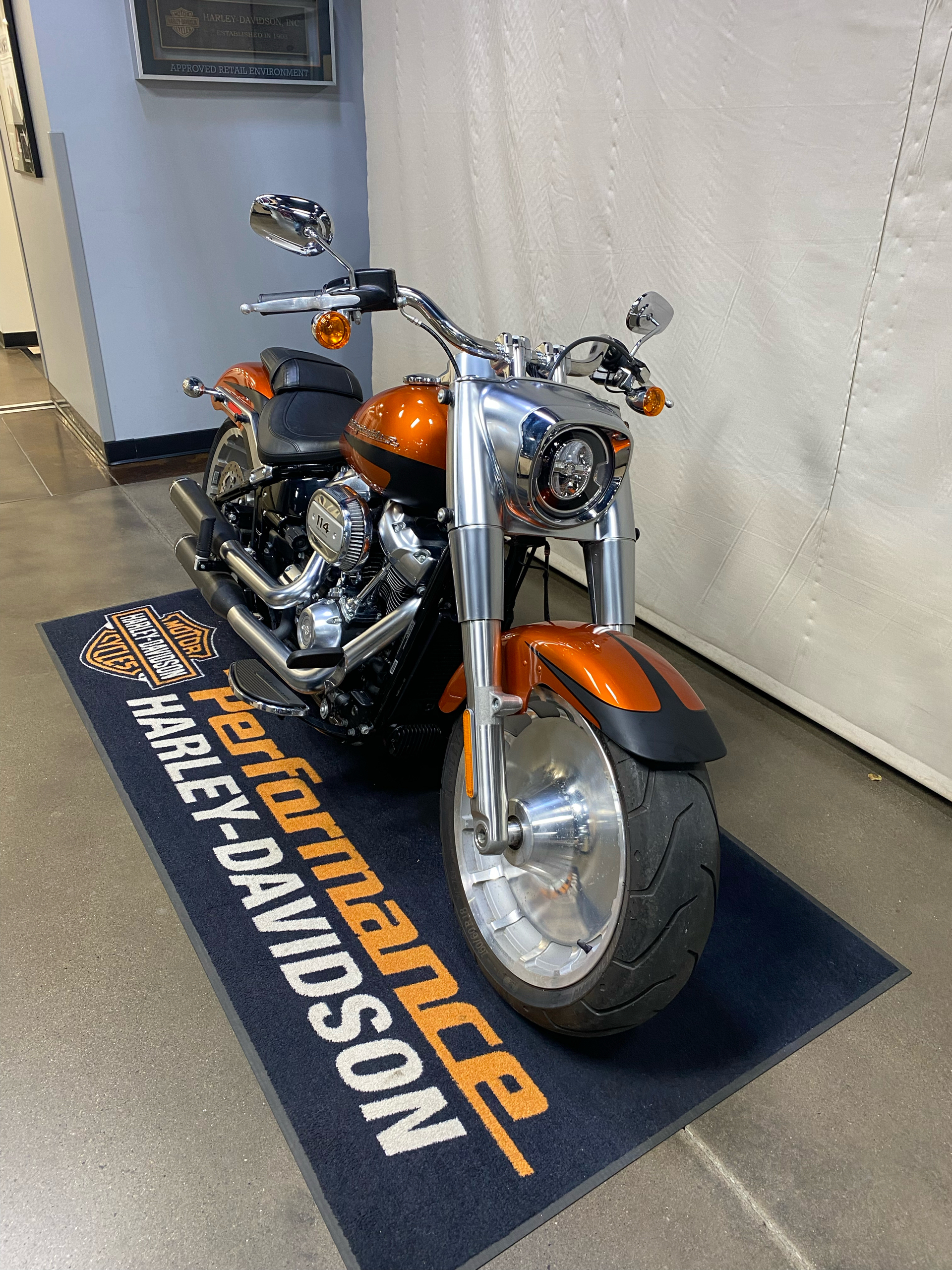 Used 2019 Harley-Davidson Fat Boy® 114 Scorched Orange / Black