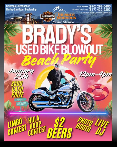 Brady's Used Bike Blowout Beach Party